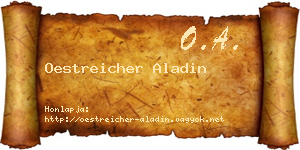 Oestreicher Aladin névjegykártya
